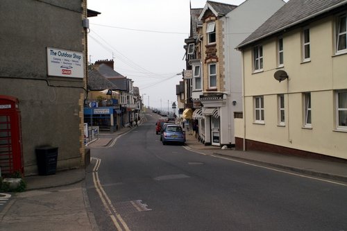 Combe Martin main street.