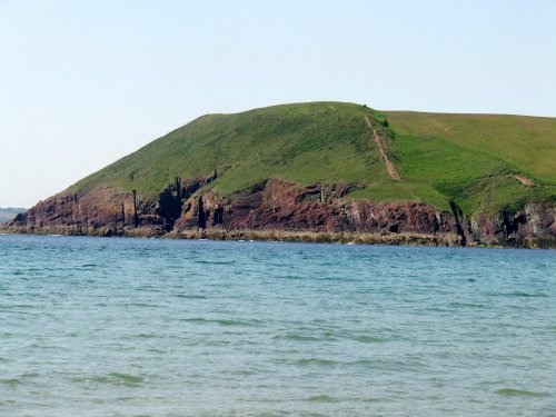 Manorbier view from the beach