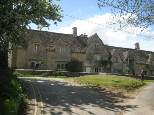 Row of quaint stone houses