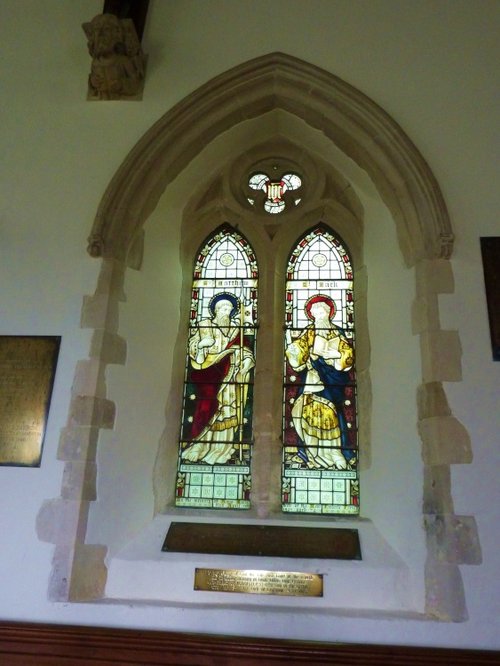 Stained Glass window in the Church.