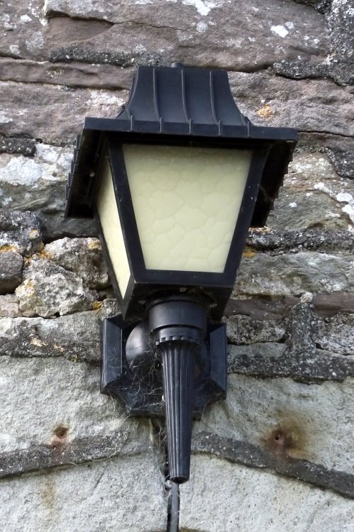 Lamp at St Peter's Church, Llanbedr