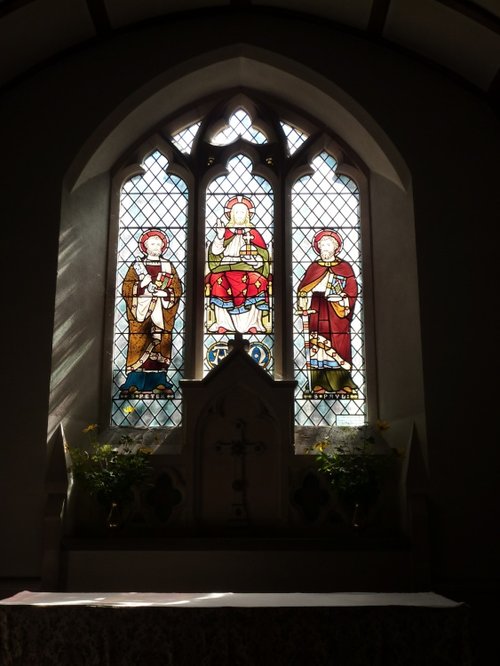 Stained Glass Window in the Church.