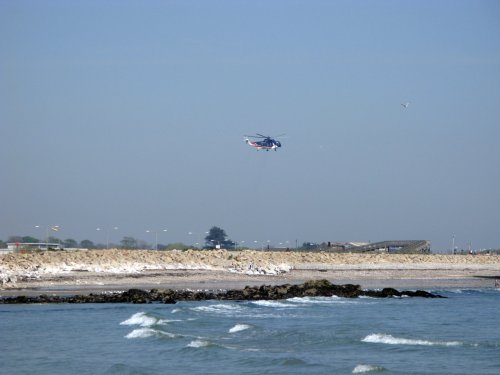 Chopper returning from Isles of Scilly