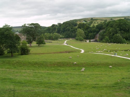 The grounds of Bolton Abbey, Yorkshire.