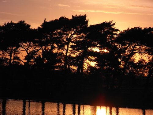 A July evening  over Hatchet pond