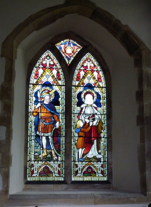 Stained Glass Window in the Church.