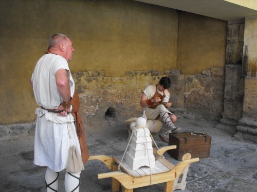 Roman craftsmen labouring at Bath