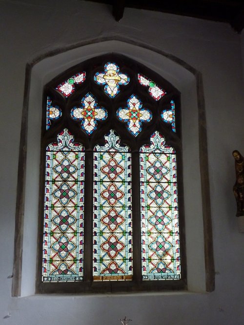 Stained Glass Window in the Church.