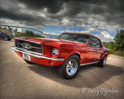 Classic red Mustang