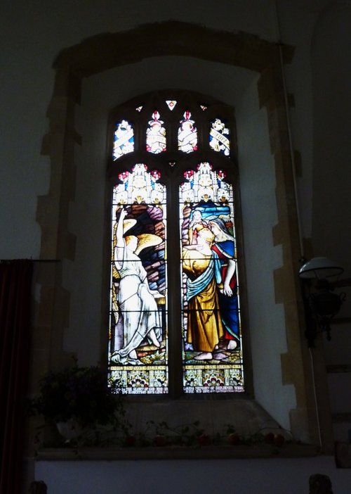 Stained Glass Window in the Church.