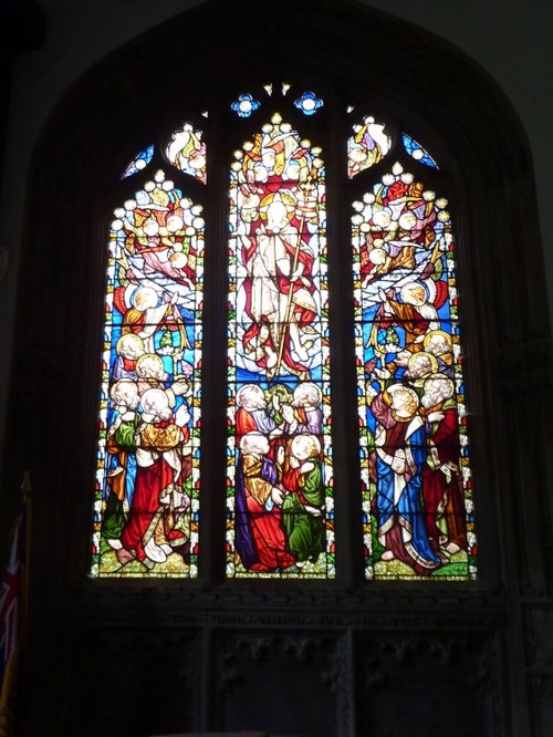 Stained Glass Window in the Church.