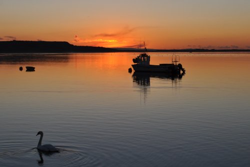 Sunset at Mudeford Quay