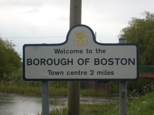 Boston, town sign