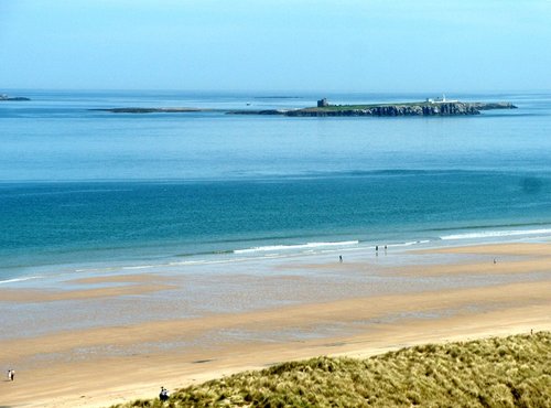 Farne Islands from Bamburgh Castle