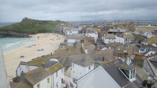 The roof tops of St Ives from the Tate Gallery