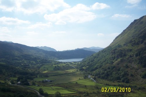 Looking down from Capel Curig