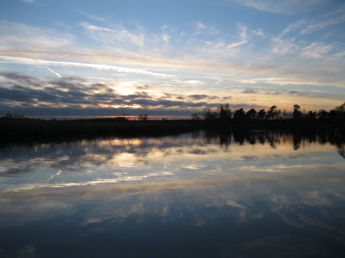 The Broads at sunset