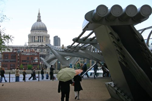 Millennium Bridge with St Paul's in the background