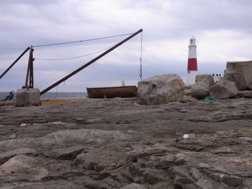 Boat hoist at Portland Bill