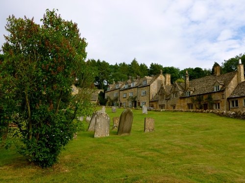 Snowshill interior from village church cemetery.