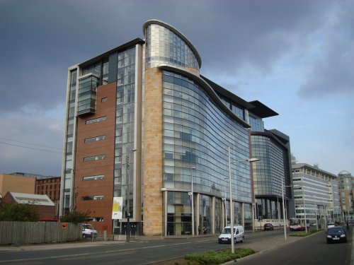 Modern building in Broomielaw.