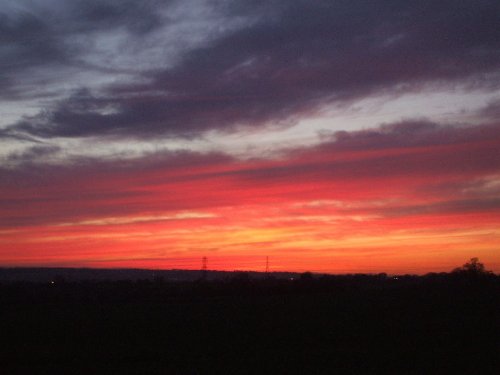 Sunset over Trentham Staffordshire