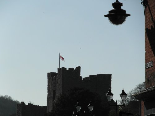 Ludlow Castle in lights