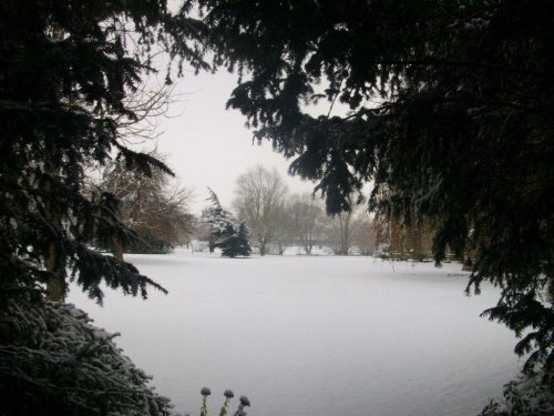 In the grounds of Tewkesbury Abbey