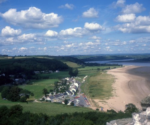 Llansteffan Green from Llansteffan Castle