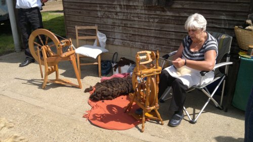 Weaving display at Eaton College