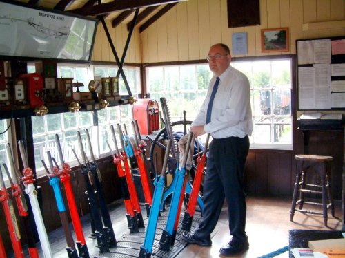 Bronwydd Arms Signal Box interior.