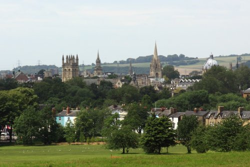 Looking back towards the City of Oxford from South Park