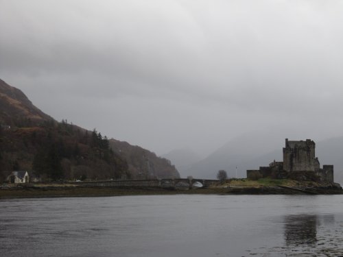 Eilean Donan Castle and arched bridge