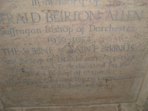 Dorchester-On-Thames, inscription on the wall inside the Abbey