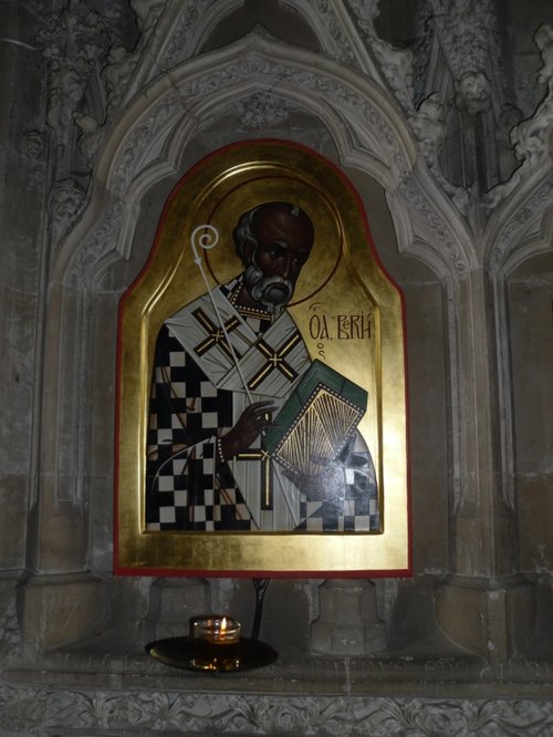 In the Winchester Cathedral: Icon of St Birinus