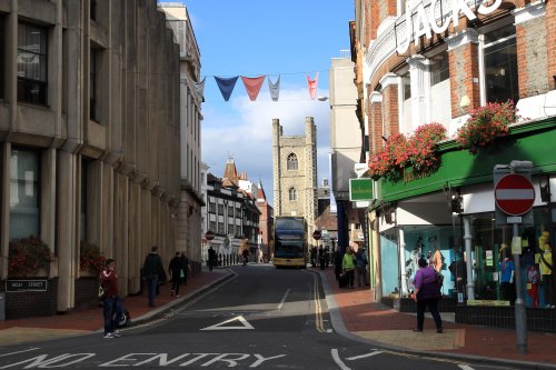 Reading, view from Jackson's Corner towards the Market Place