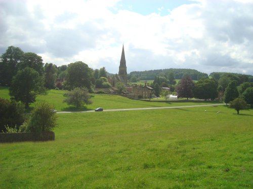 Edensor and the B6012 from the Chatsworth Estate