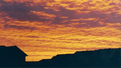 Sunset over Up Hatherley, Cheltenham.