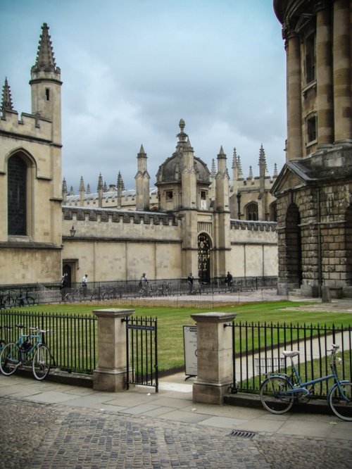 Between All Souls College and Radcliffe Camera, Oxford.