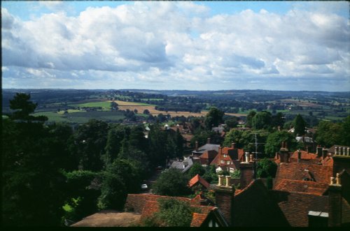 View from St Mary`s Church tower, Goudhurst