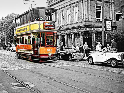 Crich Tramway Museum Glasgow Tramcar number 812