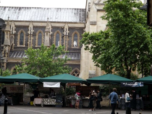 Borough Market, London and Southwark Cathedral