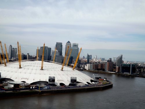 View from Emirates Airline, Greenwich Penisula, London