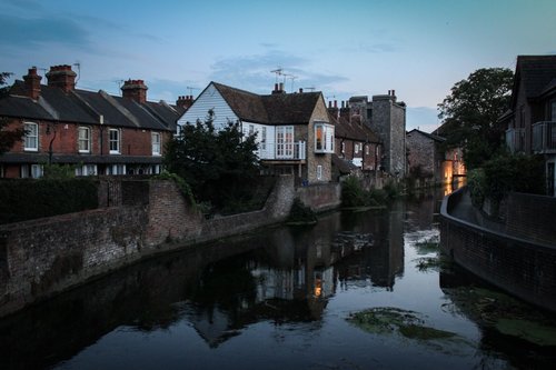 Sunset in Canterbury, Kent.