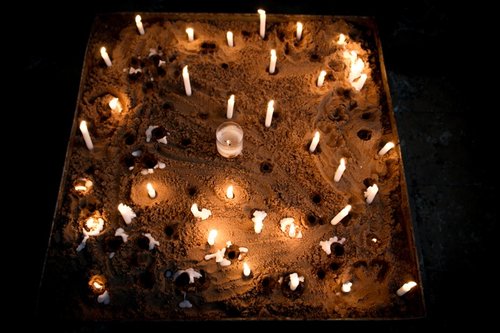 Lincoln Cathedral, candles in the Morning Chapel