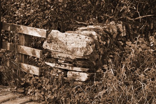 Dry stone wall