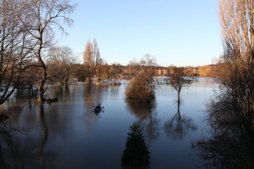 Flooded fields at Christchurch Meadows, Caversham