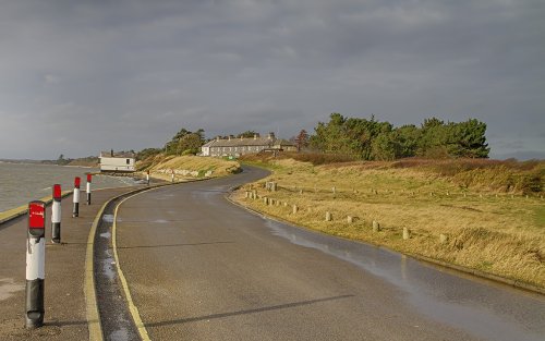 Road leading to Coastguard Cottages, Lepe