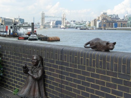 Towards Tower Bridge from The Angel at Rotherhithe