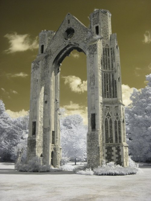 Walsingham Abbey in Infrared